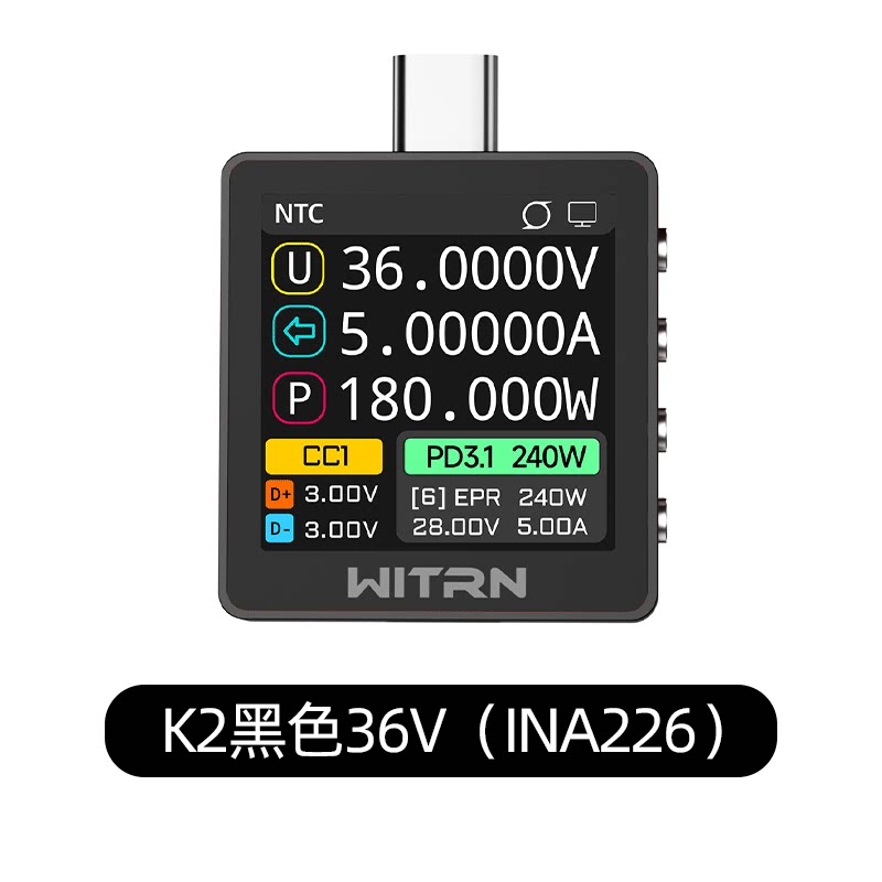 Usb Ammeter Tester - WITRN K2 INA226 36V 전압 및