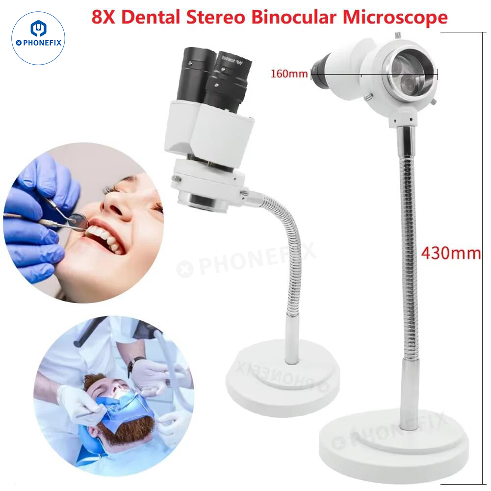 8X 치과용 쌍안 스테레오 현미경 360도 회전 가능  - Electronics Repair Degree 리뷰 및 가격