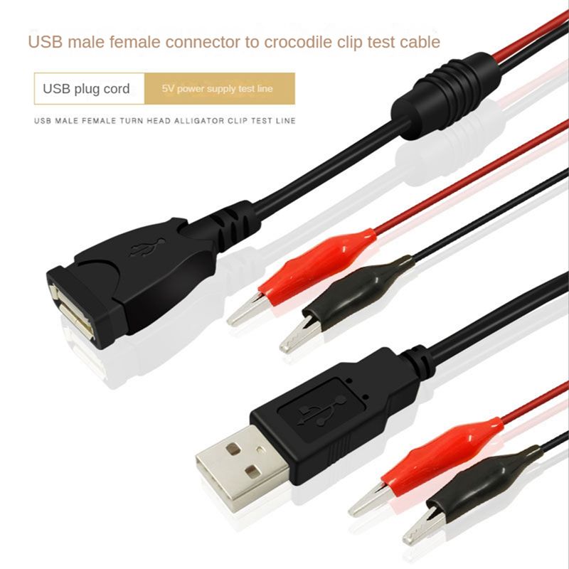 A64I 2Pcs USB 악어 클립 악어 와이어 남성/ - Usb Ammeter Tester 리뷰 및 가격