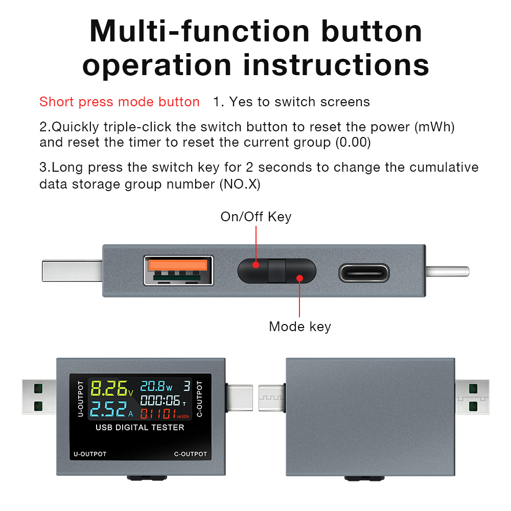 USB Type-C 충전 테스터 DC 4.5-50V 0 - Usb Ammeter Tester 리뷰 및 가격