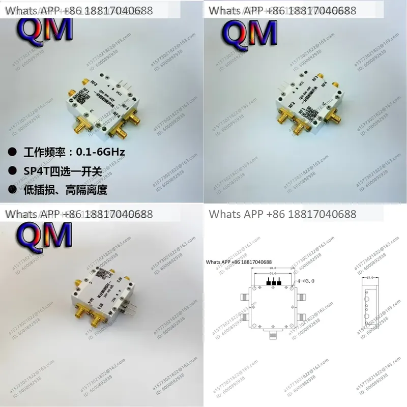 QM-SW-4ST 0.1-6 GHz SP4T 전자 스위 - Qm Electronics & Repair Services 리뷰 및 가격