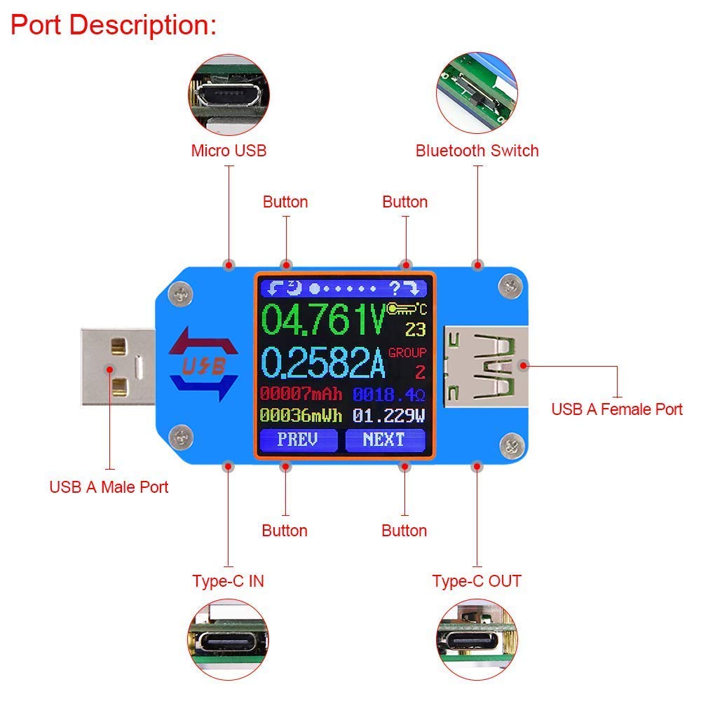 UM25 UM25C 전압 및 전류 측정기 USB 2.0 - Usb Ammeter Tester 리뷰 및 가격