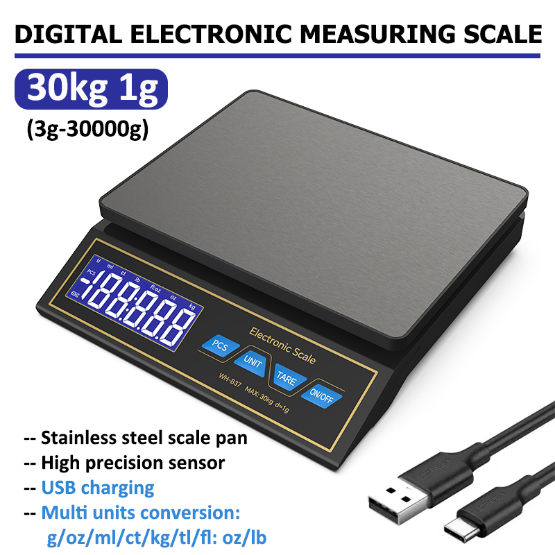 LCD 디지털 주방 저울 30kg/1g 충전식 스테인리 - Electronics Repair Workshop 리뷰 및 가격